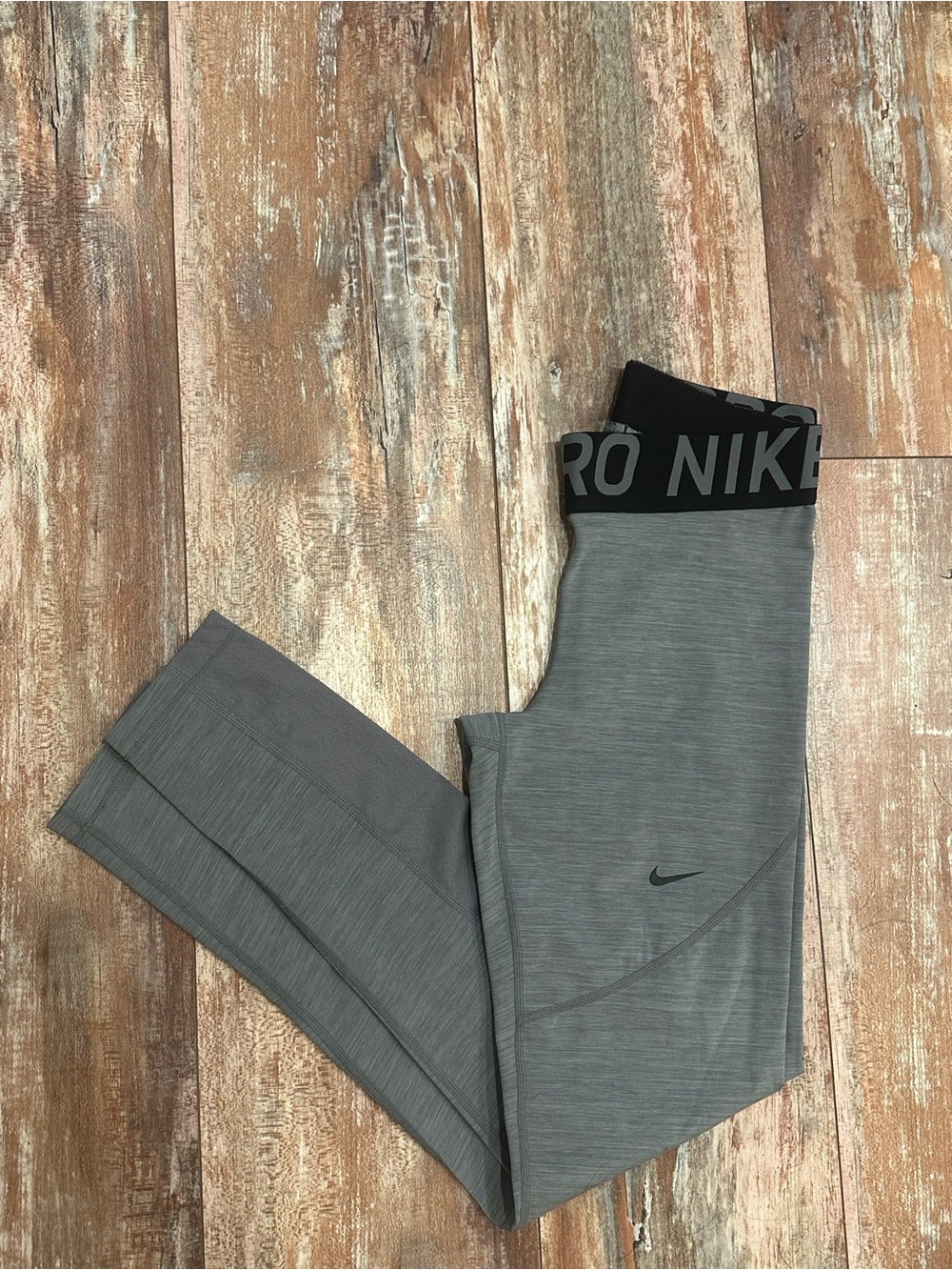 Nike Grey Leggings with Black Branded Waistband
